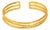 Trio Minimalist Elegant Gold Cuff Bracelet For Sale