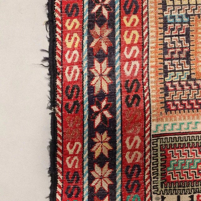 Textile Sumak Rug in Cotton For Sale - Image 7 of 9