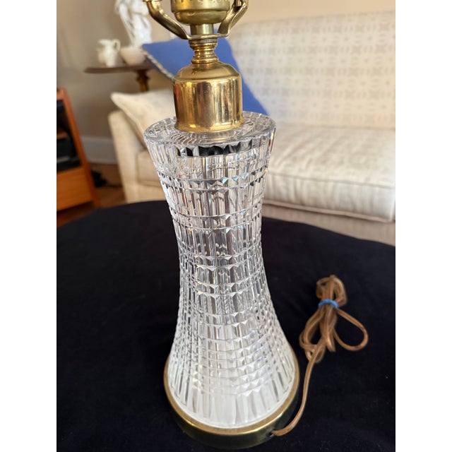 Traditional Vintage Waterford Crystal Lamps, a Pair For Sale - Image 3 of 6