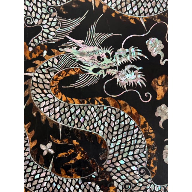 Black Musuem Quality Antique Korean Table with superb Inlay Joseon Dynasty For Sale - Image 8 of 18