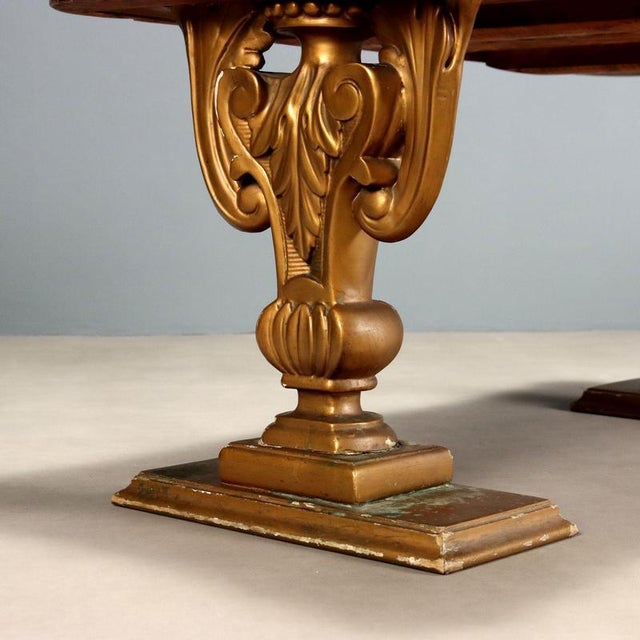 Wood Antique Carved Walnut Burl Coffee Table, 20th Century For Sale - Image 7 of 10