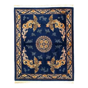 1970s Fine Hand Knotted Vintage Chinese Peking Rug