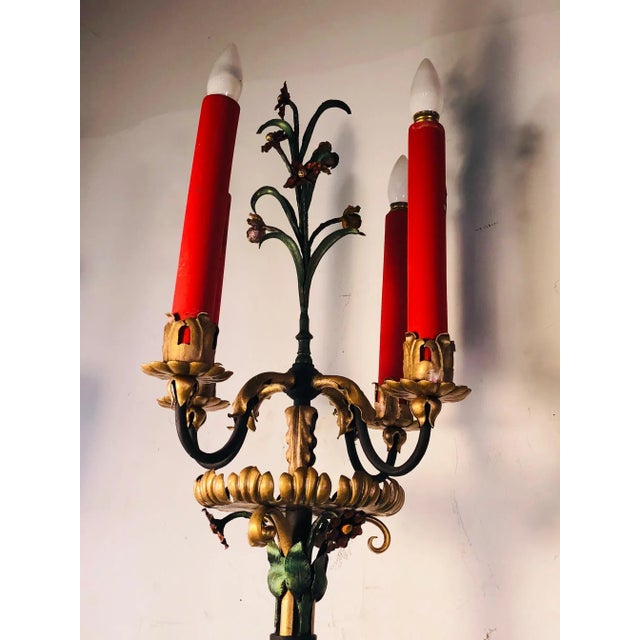 This listing is for a pair of monumental Candelabra Torchieres. These pieces were designed in the 1930's and composed of...