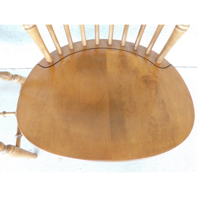 Ethan Allen Heirloom Nutmeg Fan Back Windsor Side Chair - A Pair 10-6102 For Sale - Image 10 of 11