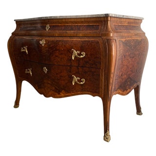 Louis Xv Style Dresser with Inlays, 1930s For Sale