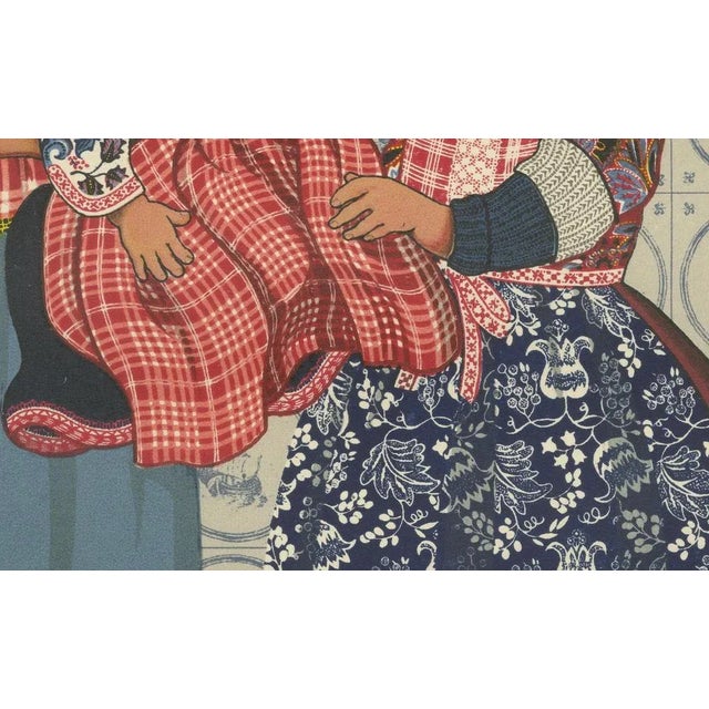 Dutch Childrens' Folk Dress from Marken, 1932, Lithograph For Sale - Image 3 of 10