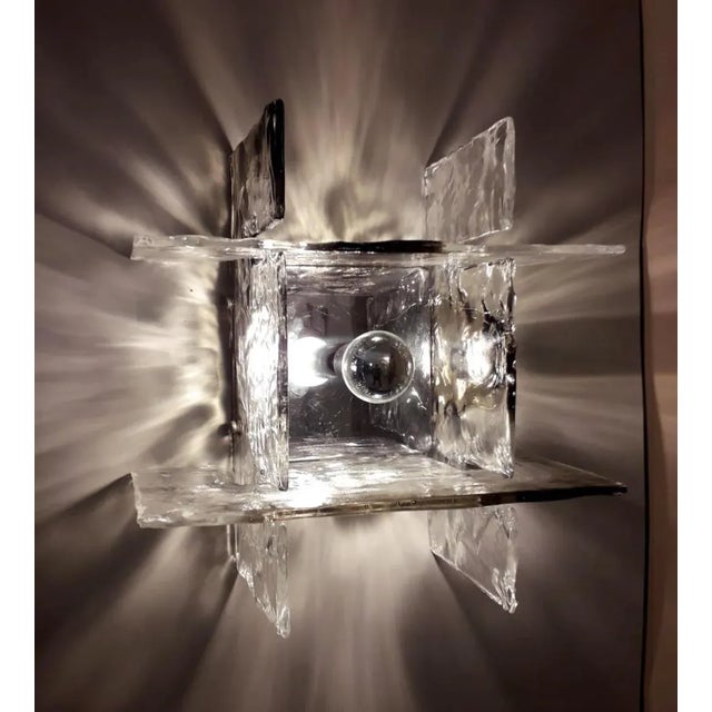 1960s Square Sconces by Carlo Nason for Mazzega For Sale - Image 11 of 12
