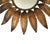 Vintage Italian Iron Mirror With Oak Tree Leaves Shaped Sunburst Braiding Detail Frame Around the Mirror For Sale - Image 4 of 8