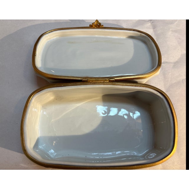 Rococo A 19th Century Sevres Hand Painted Hinged Box For Sale - Image 3 of 6