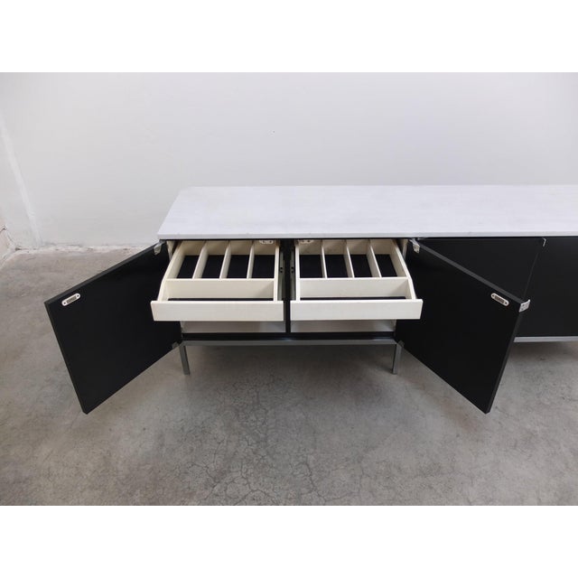 Freestanding Black and Marble Credenza by Florence Knoll for Knoll, 1961 For Sale - Image 16 of 18