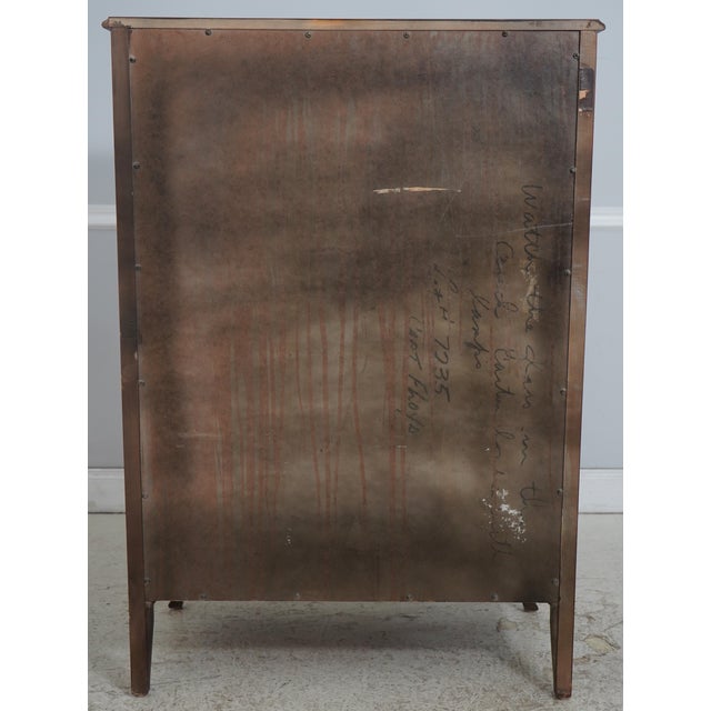 Vintage French Country Walnut Finish High Chest For Sale - Image 16 of 18