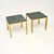 Mid-Century Modern Vintage French Brass Side Tables with Marble Tops, 1970s, Set of 2 For Sale - Image 3 of 8