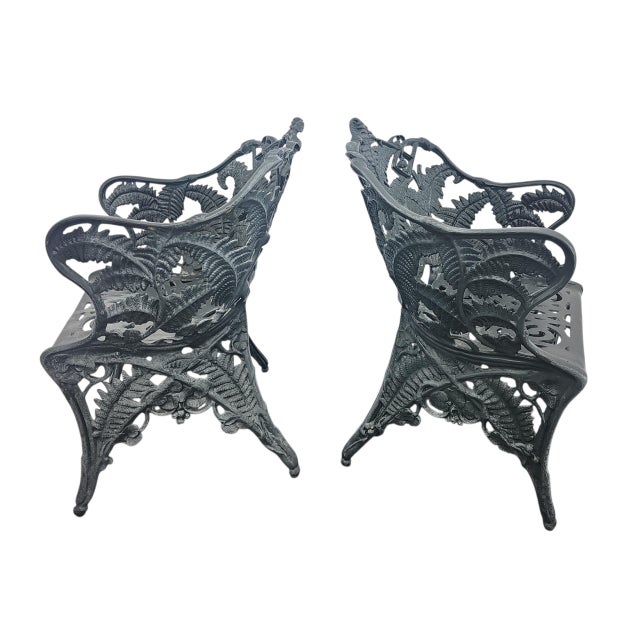 Victorian 1980s The Smithsonian Institution Pair of Garden Chairs by Brown Jordan For Sale - Image 3 of 12