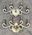 1970s French Fleur-De-Lis Pair of Wall Sconce Mounted Brass 4-Arm Candle Holders For Sale - Image 11 of 12