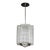Mid 20th Century Rectangular 4 Panel Architectural Lantern, Art Glass, Polished Nickel & Chrome Stem For Sale