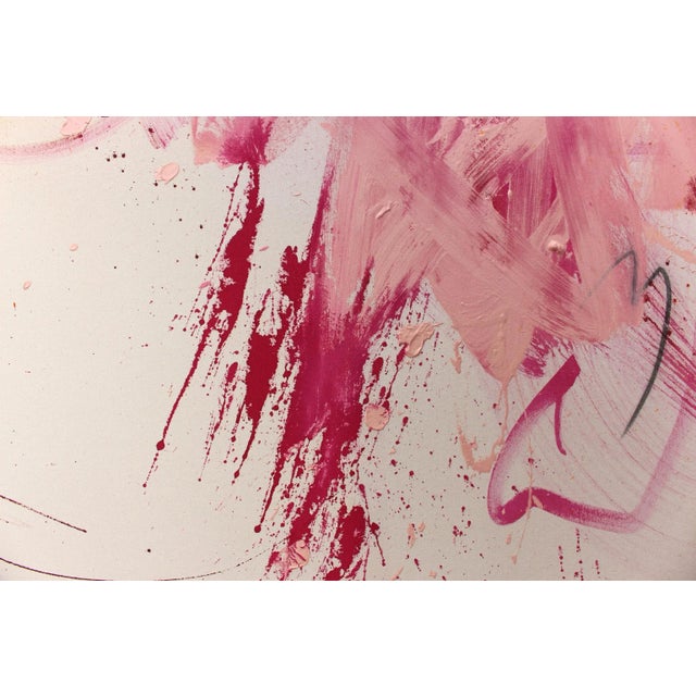 Pink Contemporary Abstract Acrylic / Mixed Media on Canvas Painting “Pink Is the New Black Iv” by Daniela Schweinsberg For Sale - Image 8 of 12