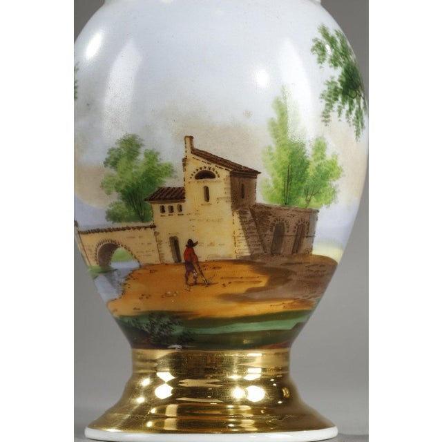 Paris Porcelain Service with Landscape Decorations, 1820, Set of 9 For Sale - Image 10 of 18