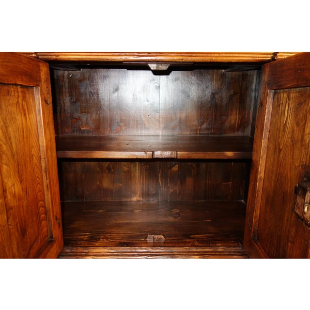 Contemporary Contemporary 17th Century Style Italian Small Commode in Rustic Old Chestnut For Sale - Image 3 of 12