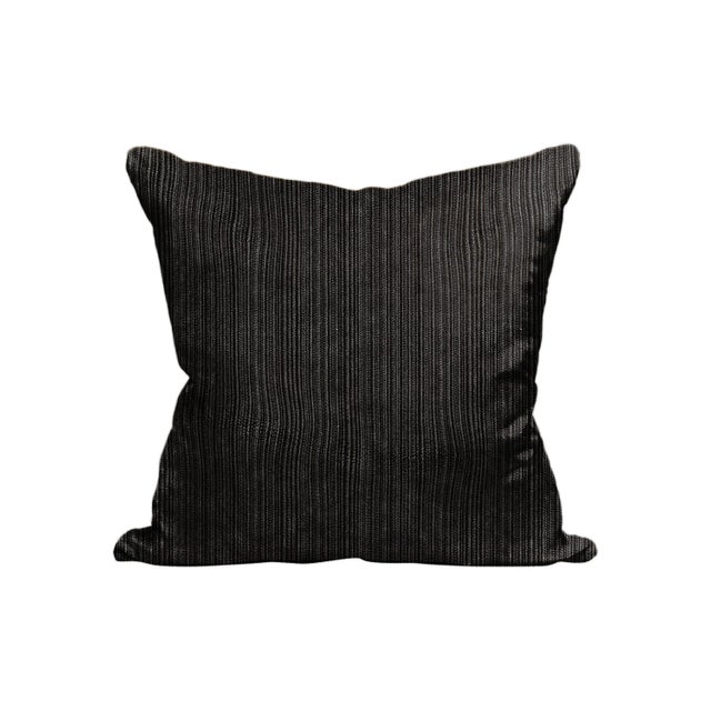 Contemporary The House of Scalamandré Strie Velvet Pillow, Noir For Sale - Image 3 of 3