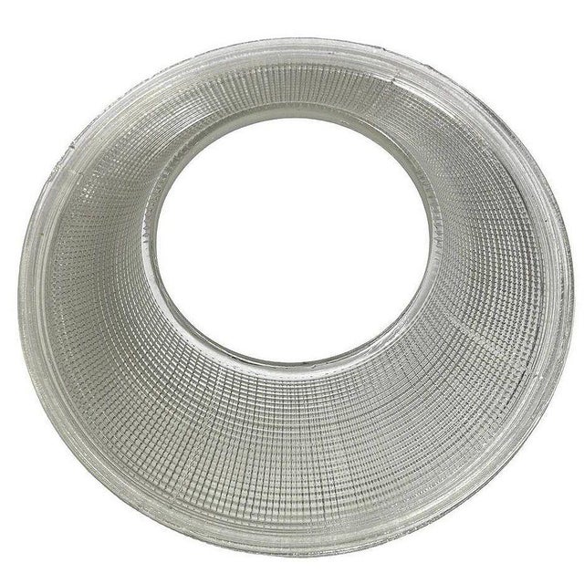 1940s Art Deco Industrial Holophane Ceiling Pendant Shade For Sale - Image 4 of 5