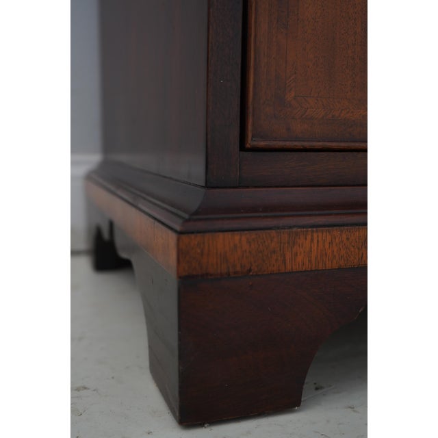 Brown Henkel Harris Model 2301 1 Door Mahogany Display Cabinet For Sale - Image 8 of 12