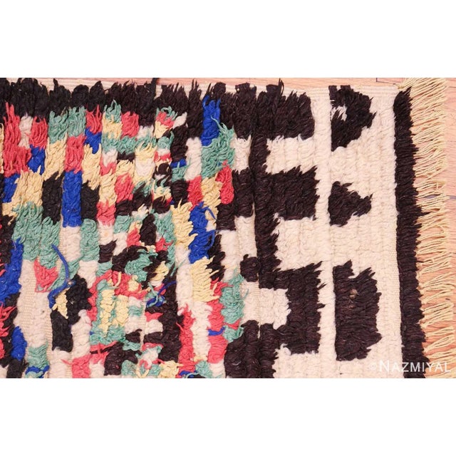 Textile Nazmiyal Collection Square Vintage Moroccan Boucherouite Rug For Sale - Image 7 of 7