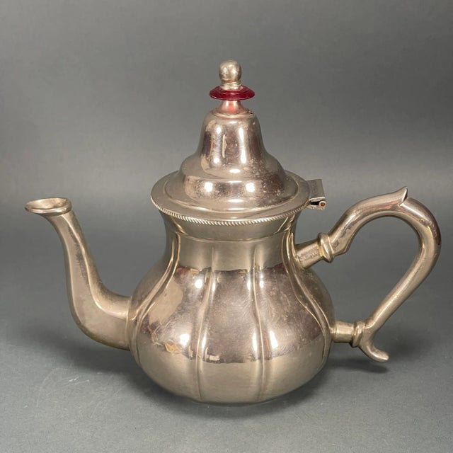 Antique Les Meilleurs Metal Blanc Silverplate Teapot French Marks For Sale - Image 12 of 12