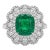 Gia Certified Zambia Cushion Emerald & Diamond Ring in 18k White Gold, Size 6.5 For Sale