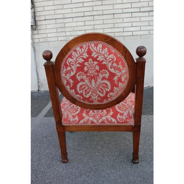French Lovely 19th Century French Empire Side Desk Chair With New Upholstery For Sale - Image 3 of 8