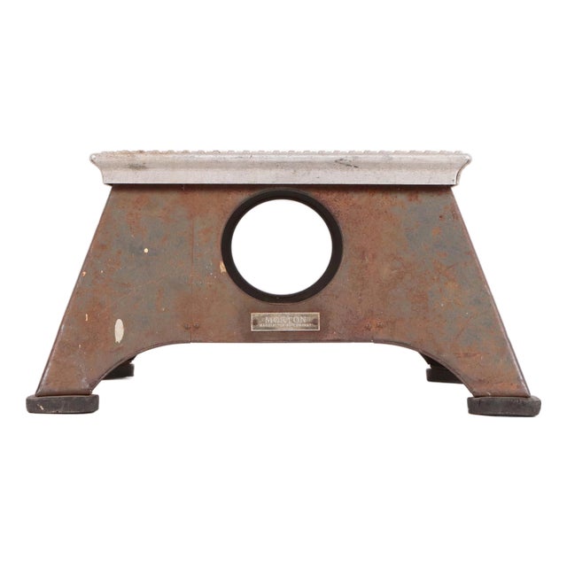 1940s Nyc Steel Subway Train Stool For Sale