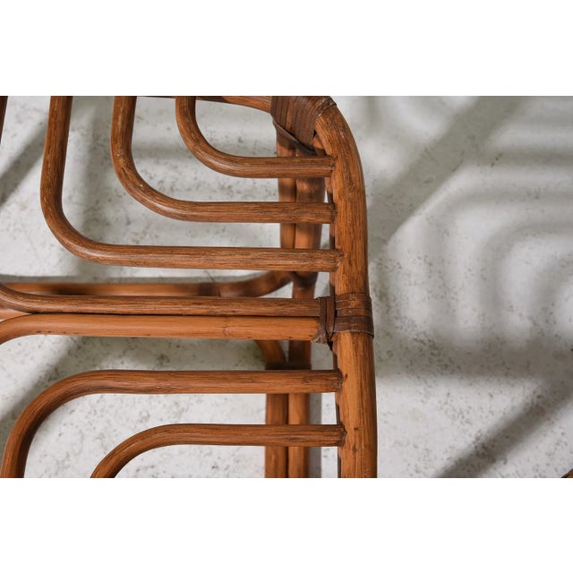 Danny Ho Fong Vintage Rattan Fretwork Side Tables, Pair For Sale - Image 4 of 8