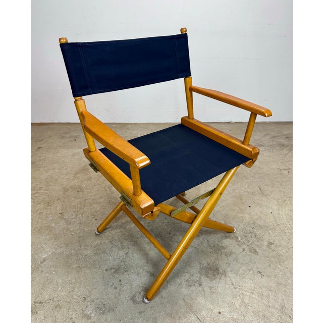 Wood Vintage 1980’s Director’s Chairs by Telescope Made in Usa New Slings For Sale - Image 7 of 12