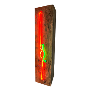 Skip Fox Neon Wooden Box Sculpture