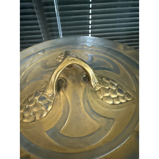 Glass 1920s Walter Scherf Osiris Isis Art Nouveau Grapevine Punch Bowl For Sale - Image 7 of 10