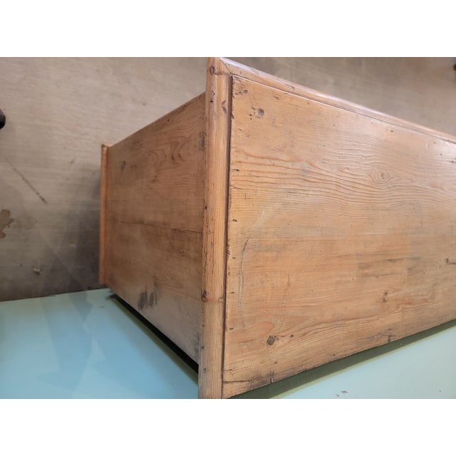 Beige Antique Pine Two Drawers Over Two Drawers - Chest of Drawers - From England - Circa 1890 For Sale - Image 8 of 12