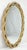 Oval Gold Leaf Gilt Pie Crust Style Frame Wall Mirror Mid Century Modern MINT For Sale - Image 4 of 9