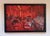 The painting captures a vibrant scene within a bar, where patrons interact amid a warm, enveloping glow of reds and...