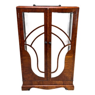 Small Art Deco Display Cabinet in Walnut, 1930s For Sale