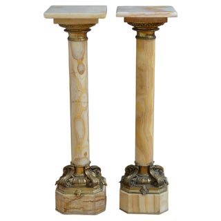 Antique Columns in Marble, 1870, Set of 2 For Sale