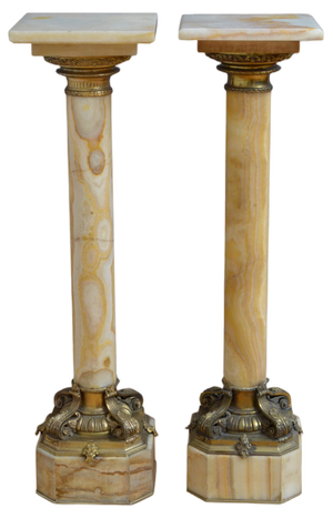 Antique Columns in Marble, 1870, Set of 2