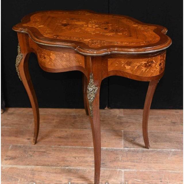 1930s Rococo French Desk Writing Table, 1930s For Sale - Image 5 of 9