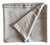 Belgian Linen and Wool Throw Natural With Black Stripes For Sale