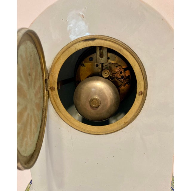 Antique Quimper Porquier Beau French Faience Mantel Clock Bretons & Odet River For Sale - Image 10 of 18