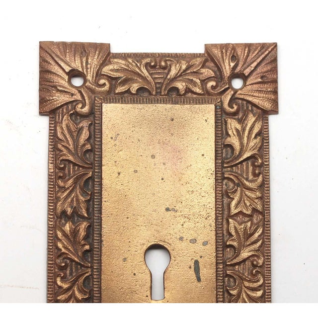 This Classic style four fold bronze door knob set was made by Corbin in the 1888 catalog. It is part of the H-41400...