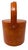 Georges Briard Vintage Georges Briard Ice Bucket | Burnt Orange Cinnamon Faux Leather Vinyl Signed MCM Bar Decor | Wooden Knob Lid For Sale - Image 4 of 14