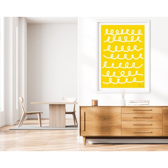 This Modern Mid Century, Contemporary Fine Art Print was created by artist, designer and art educator Liz Roache. "Bumpy...