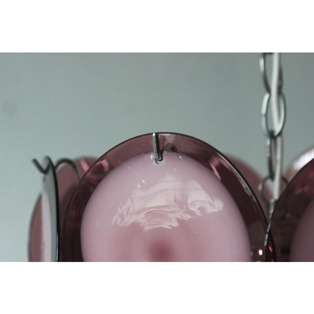 1970s Murano Glass Discs Chandelier from AV Mazzega, 1970s For Sale - Image 5 of 9