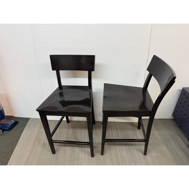Charcoal Room & Board Doyle Counter Stools, Pair For Sale - Image 8 of 12