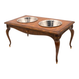 French Louis XV Style Double Bowl Pet Tray For Sale