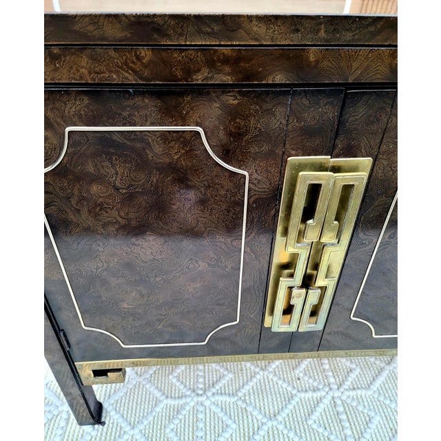 Wood Mid 20th Century Mastercraft Amboyna Burl Wood Credenza by William Doezema For Sale - Image 7 of 10